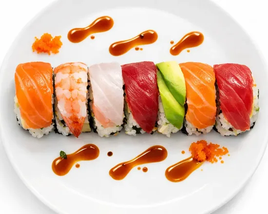 Rainbow Roll at Sushi Panda Calgary SE
