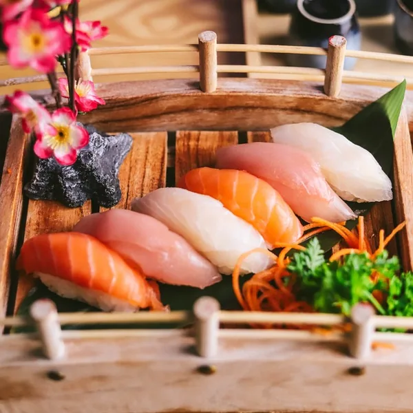 Sushi party tray boat at Sushi Panda near Canyon Meadows Calgary