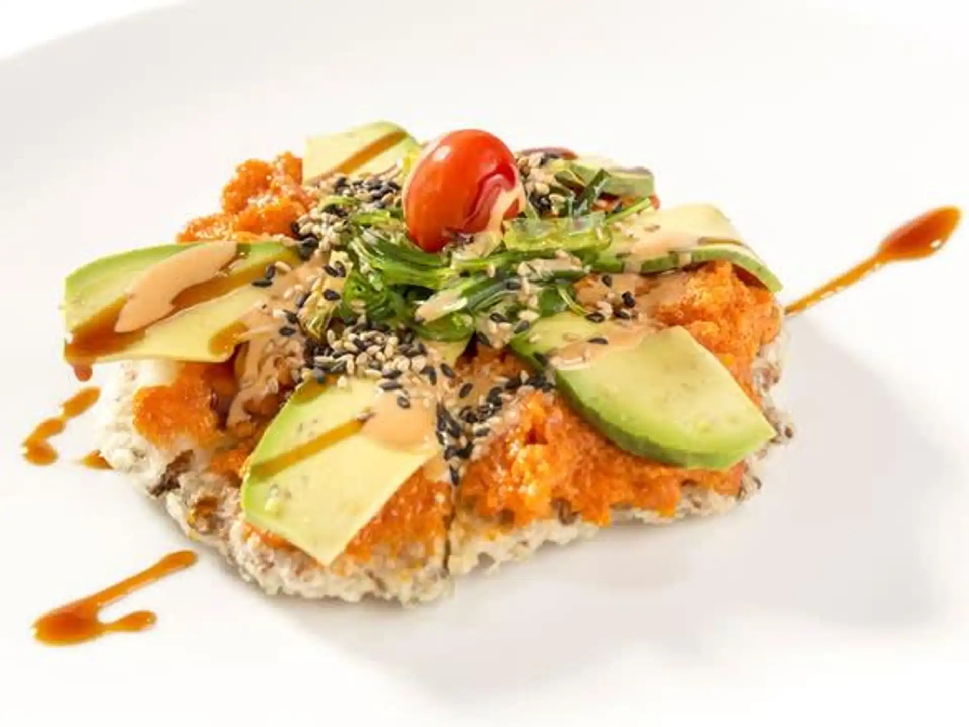 Spicy Tuna Sushi Pizza at Sushi Panda Calgary SE